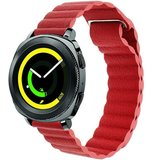 Curea piele Smartwatch Samsung Galaxy Watch 46mm, Samsung Watch Gear S3, iUni 22 mm Red Leather Loop